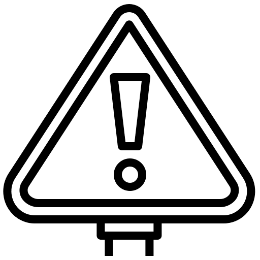 Alert signaling problem alert icon