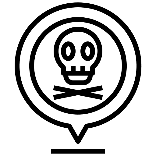 Location death skull location icon