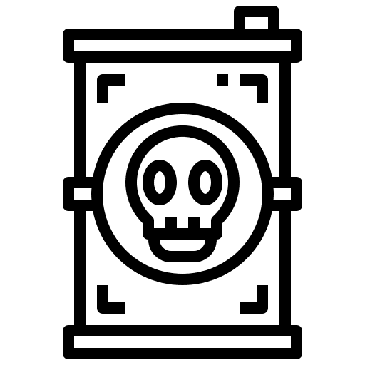 Poison dangerous barrel toxic waste icon