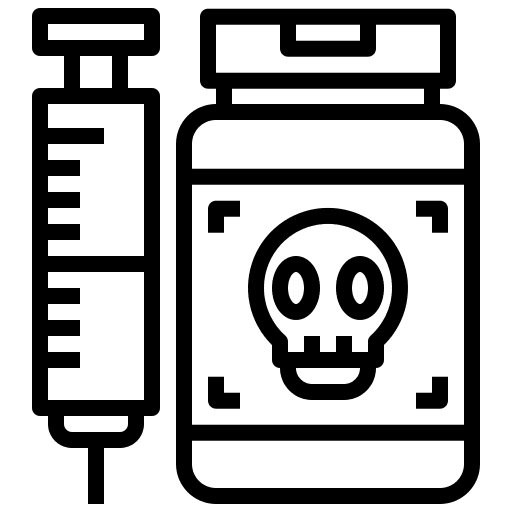 Poison healthcare and medical poison death icon