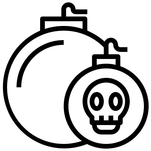 Bomb death bomb explosion icon