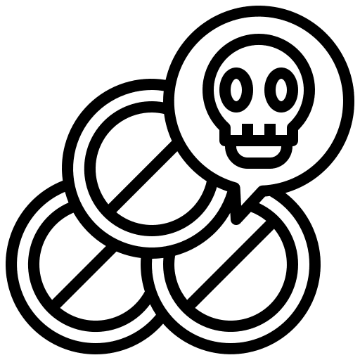 Drug tablet medicine poison icon