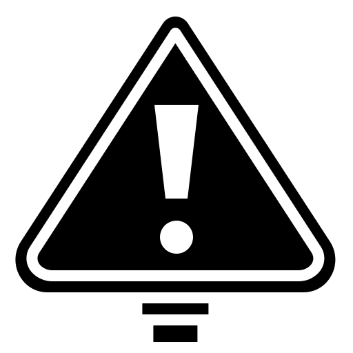 Alert signaling exclamation mark caution icon
