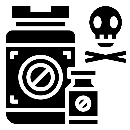 Drug health death medical icon
