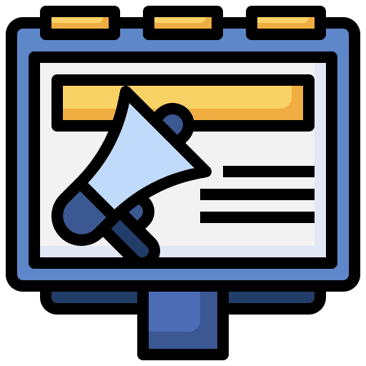 Billboard banner marketing poster icon
