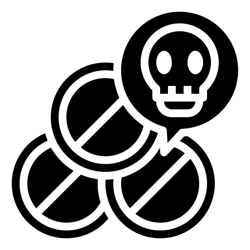 Drug pharmacy toxic pill icon Drug pharmacy toxic pill icon