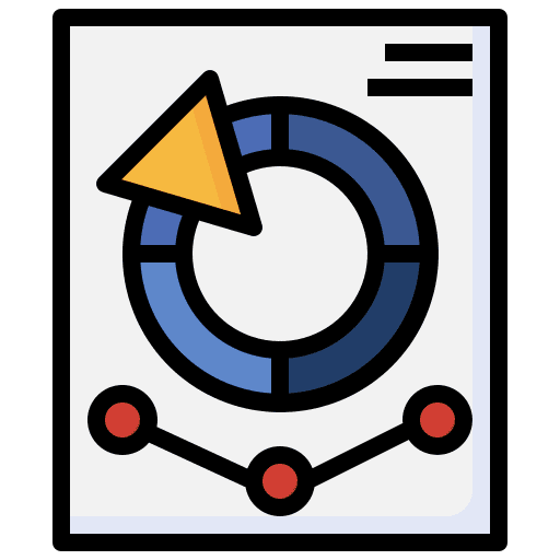 Infographic research result marketing icon