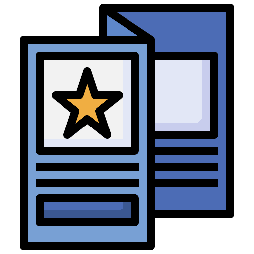 Brochure advertisement publicity catalog icon