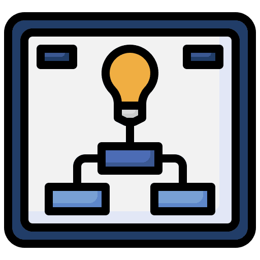 Mind map hierarchical marketing board icon Mind map hierarchical marketing board icon