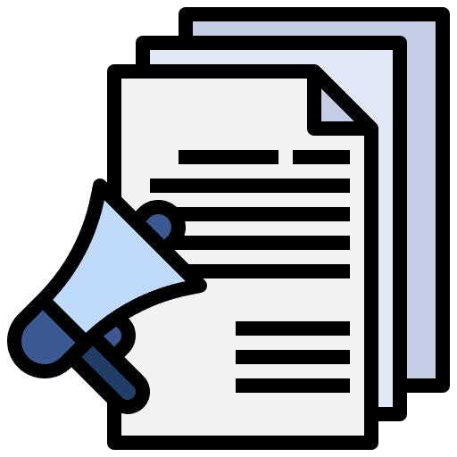 Promotion publicity document advertisement icon
