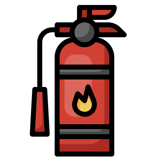 Fire extinguisher firefighting protection security icon