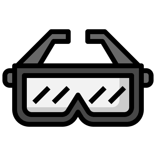 Glass protection equipment eye icon