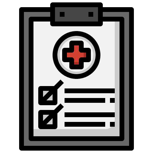 Health check healthcare and medical health report paper icon