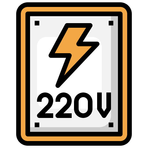 High voltage electronics signaling bolt icon