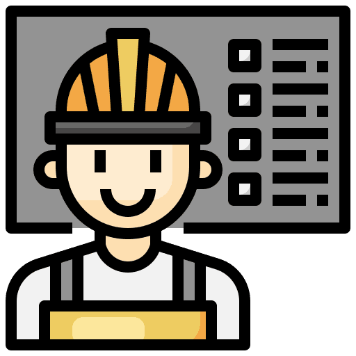 Training presentation professions and jobs training icon