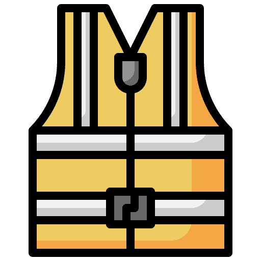 High visibility vest lifesaver safety security icon High visibility vest lifesaver safety security icon