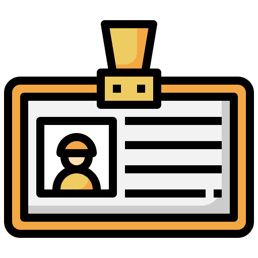 Id card construction worker id card user icon Id card construction worker id card user icon