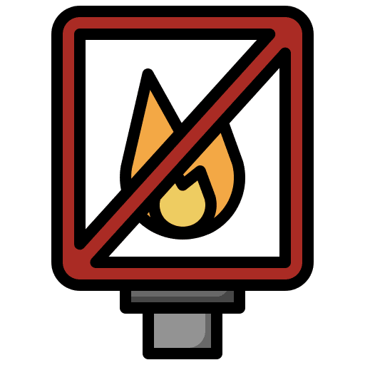 No fire forbidden signaling flame icon No fire forbidden signaling flame icon