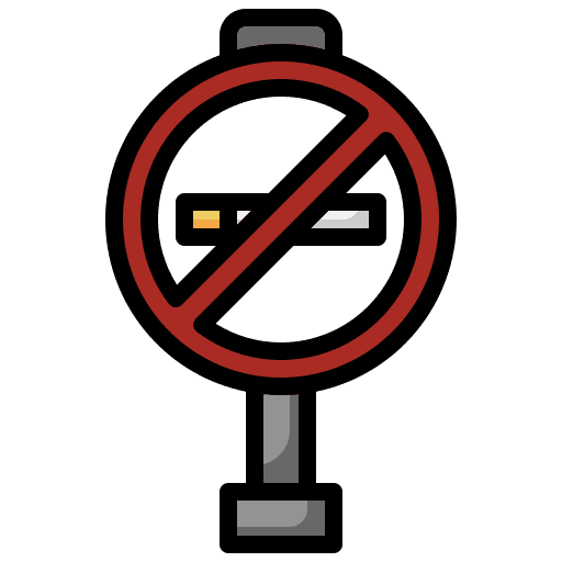 No smoking no cigarettes forbidden signaling icon No smoking no cigarettes forbidden signaling icon