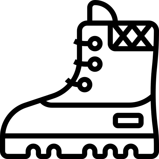 Hiking boots trekking walk equipment icon Hiking boots trekking walk equipment icon