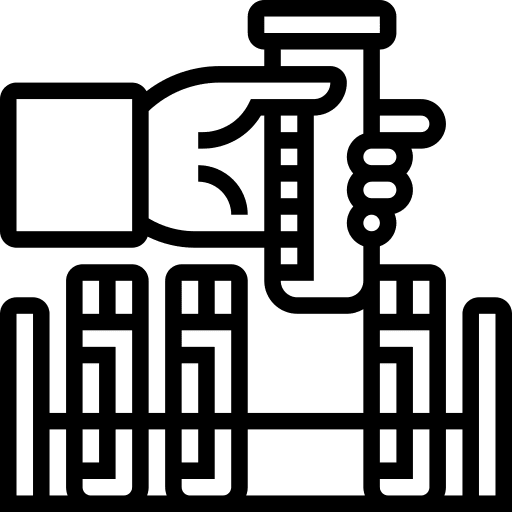 Blood sample chemistry test tube blood tube icon