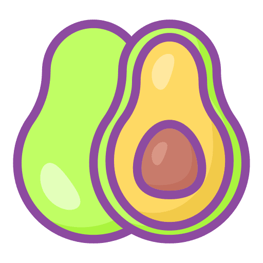 Avocado vegetarian organic healthy food icon