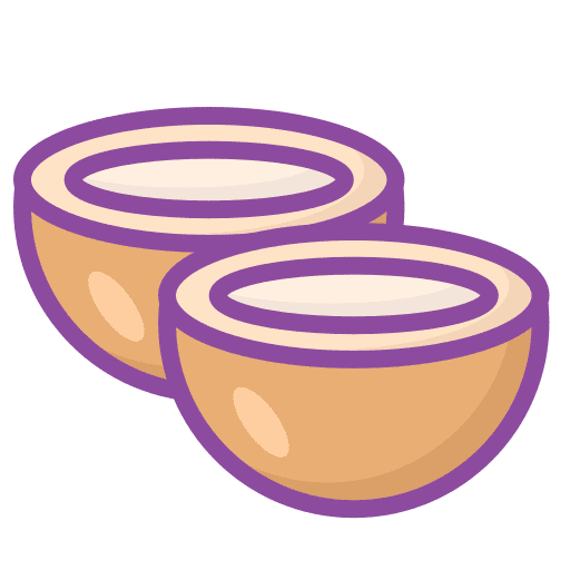 Coconut vegan organic nutrition icon Coconut vegan organic nutrition icon