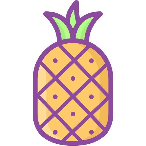 Pineapple fruits foods natural icon