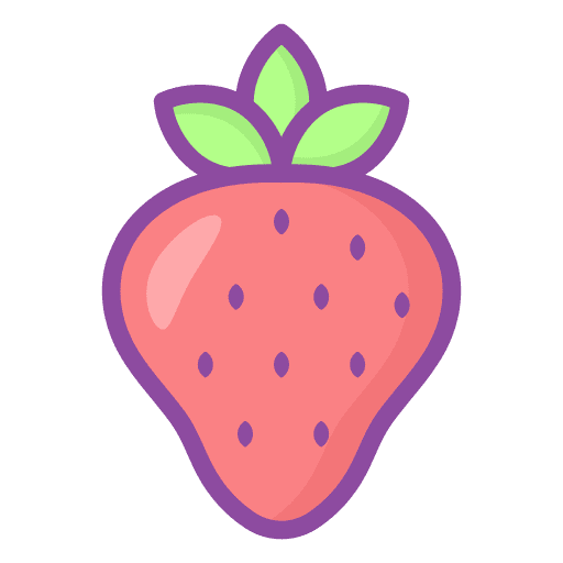 Strawberry food fruit vegetarian icon