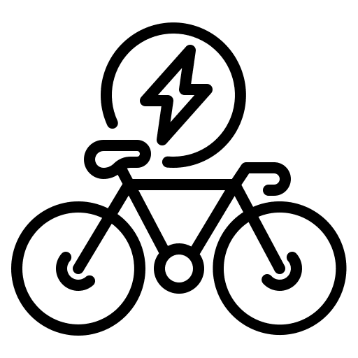 Bike transportation bike ecology icon