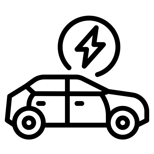 Electric car ecology ev charging icon