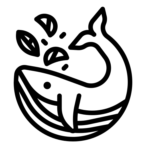 Whale nature mammal leaf icon