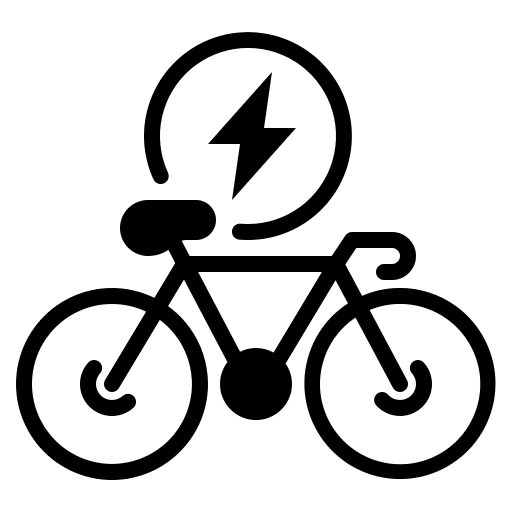 Bike transportation ev bike icon