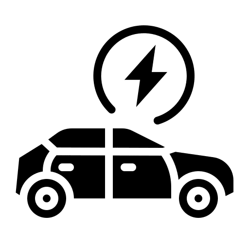 Electric car ecology transportation transport icon