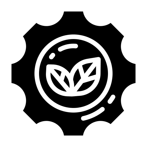 Gear sustainable energy settings ecology icon