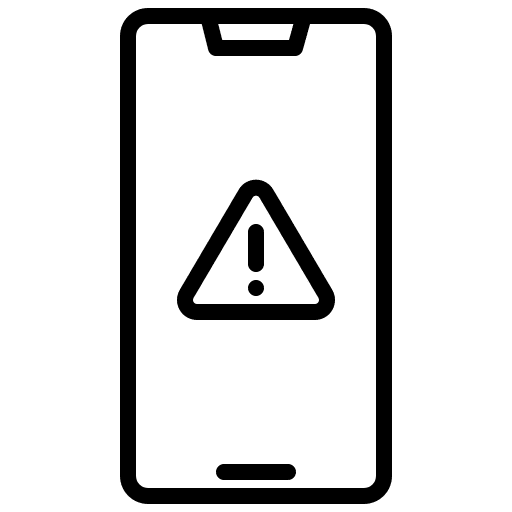 Alert smartphone alert electronics icon