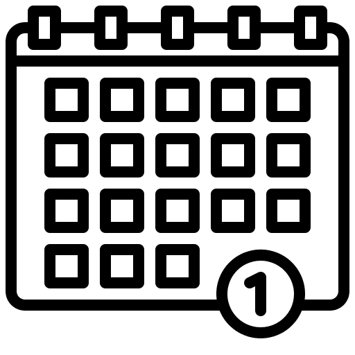 Calendar administration organization time and date icon Calendar administration organization time and date icon