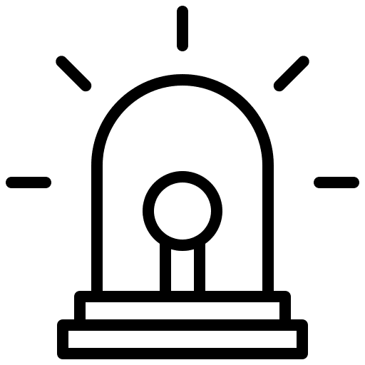 Emergency warning security alert icon