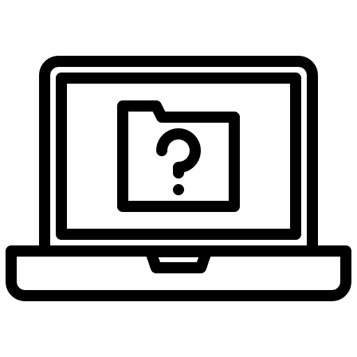 Question notification computer question icon Question notification computer question icon