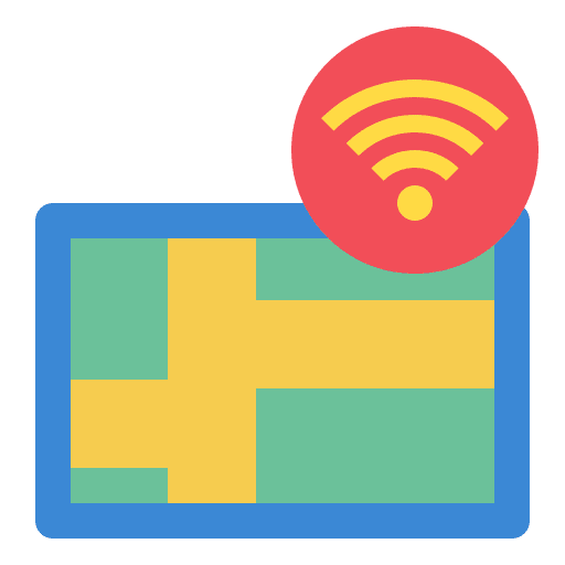 Gps internet of things wireless maps icon