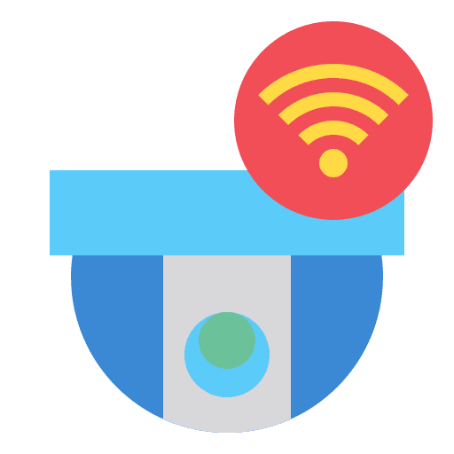 Security camera security wireless connectivity icon Security camera security wireless connectivity icon