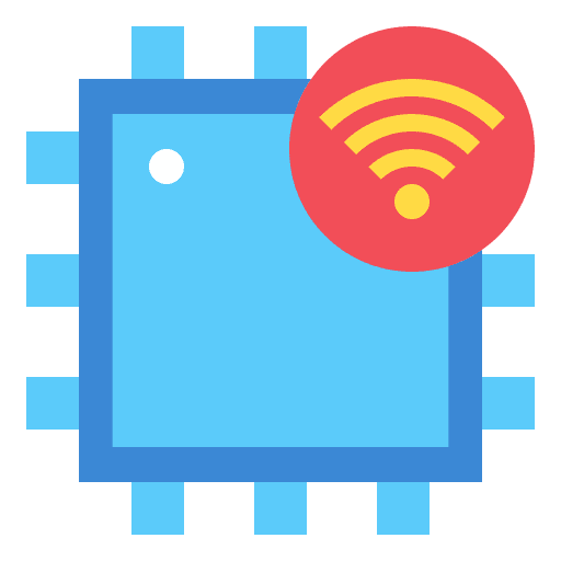 Chip internet of things wireless wifi icon Chip internet of things wireless wifi icon