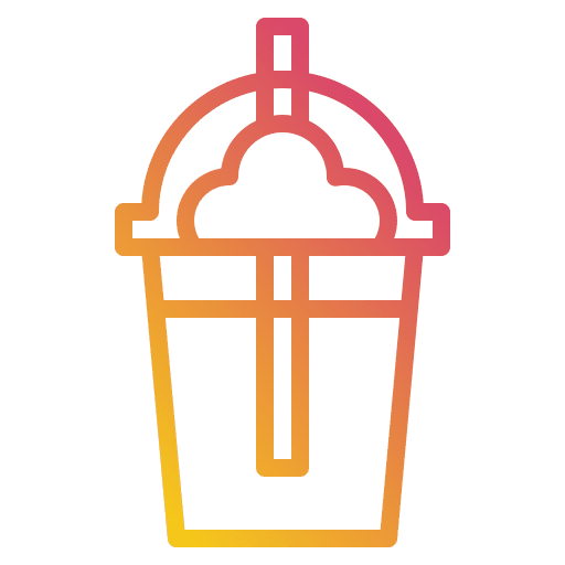 Cold drink frappe restaurant plastic cup icon