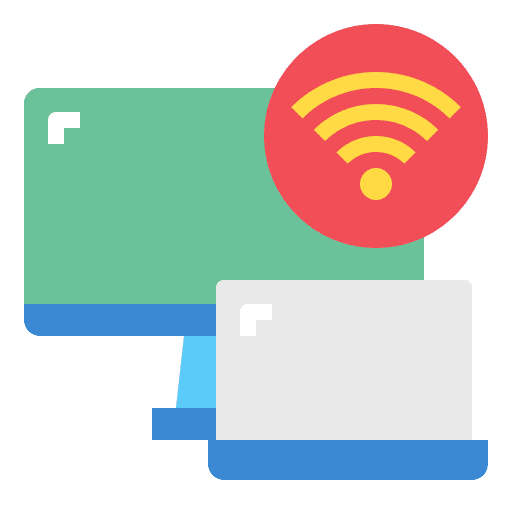 Computer wireless wifi connectivity icon Computer wireless wifi connectivity icon