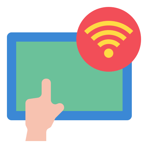 Tablet electronics wireless connection icon Tablet electronics wireless connection icon