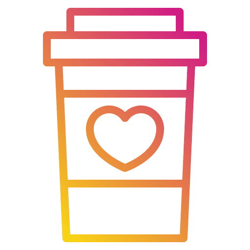 Coffee cup take away restaurant paper cup icon