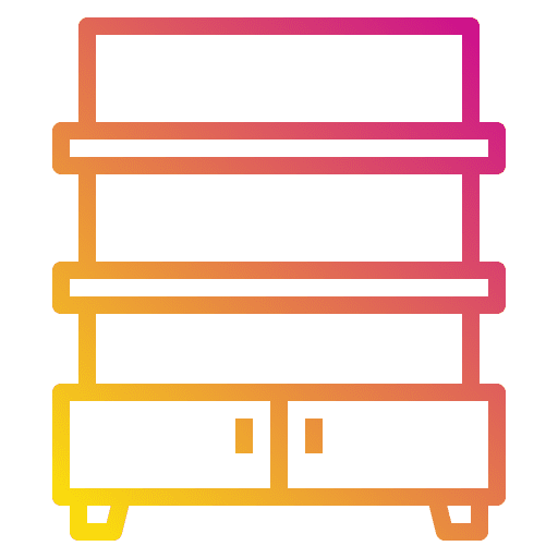 Shelf bookshelf furniture and household shelf icon