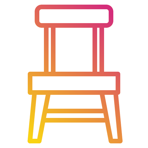 Chair furniture and household home living house icon