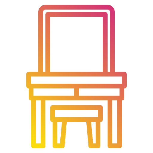 Dressing table furniture and household home living furniture icon Dressing table furniture and household home living furniture icon