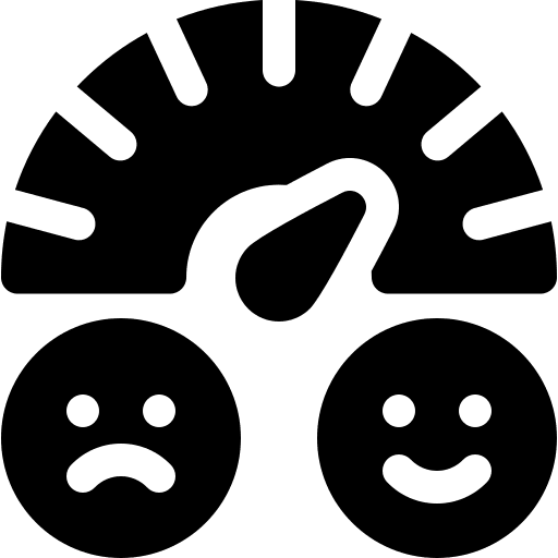 Meter evaluation rate satisfaction icon